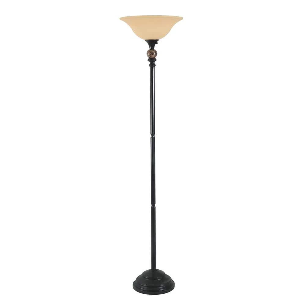 Plymouth 71 in. Oil-Rubbed Bronze Torchiere by Kenroy Home 3 Plymouth 71 in. Oil-Rubbed Bronze Torchiere by Kenroy Home