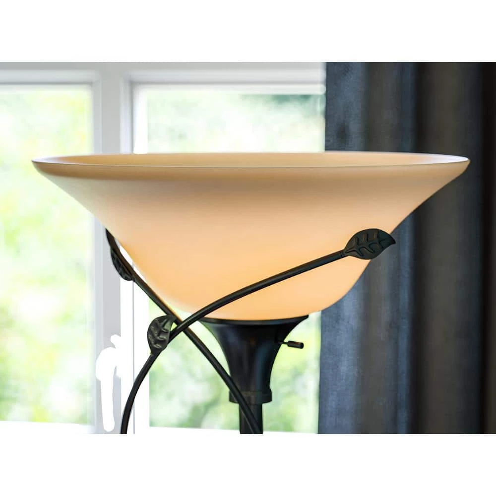 Ashlen 72 in. Oil-Rubbed Bronze Mother and Son Torchiere by Kenroy Home 8 Ashlen 72 in. Oil-Rubbed Bronze Mother and Son Torchiere by Kenroy Home - Image 6