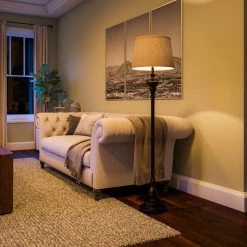 Chatham 59 in. Oil-Rubbed Bronze Floor Lamp by Kenroy Home -Kenroy Home Sales oil rubbed bronze kenroy home floor lamps 32307orb 76 1000