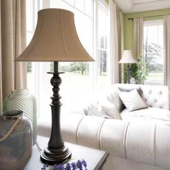 Plymouth 33 in. Oil-Rubbed Bronze Table Lamp by Kenroy Home -Kenroy Home Sales oil rubbed bronze kenroy home table lamps 20630orb 4f 1000