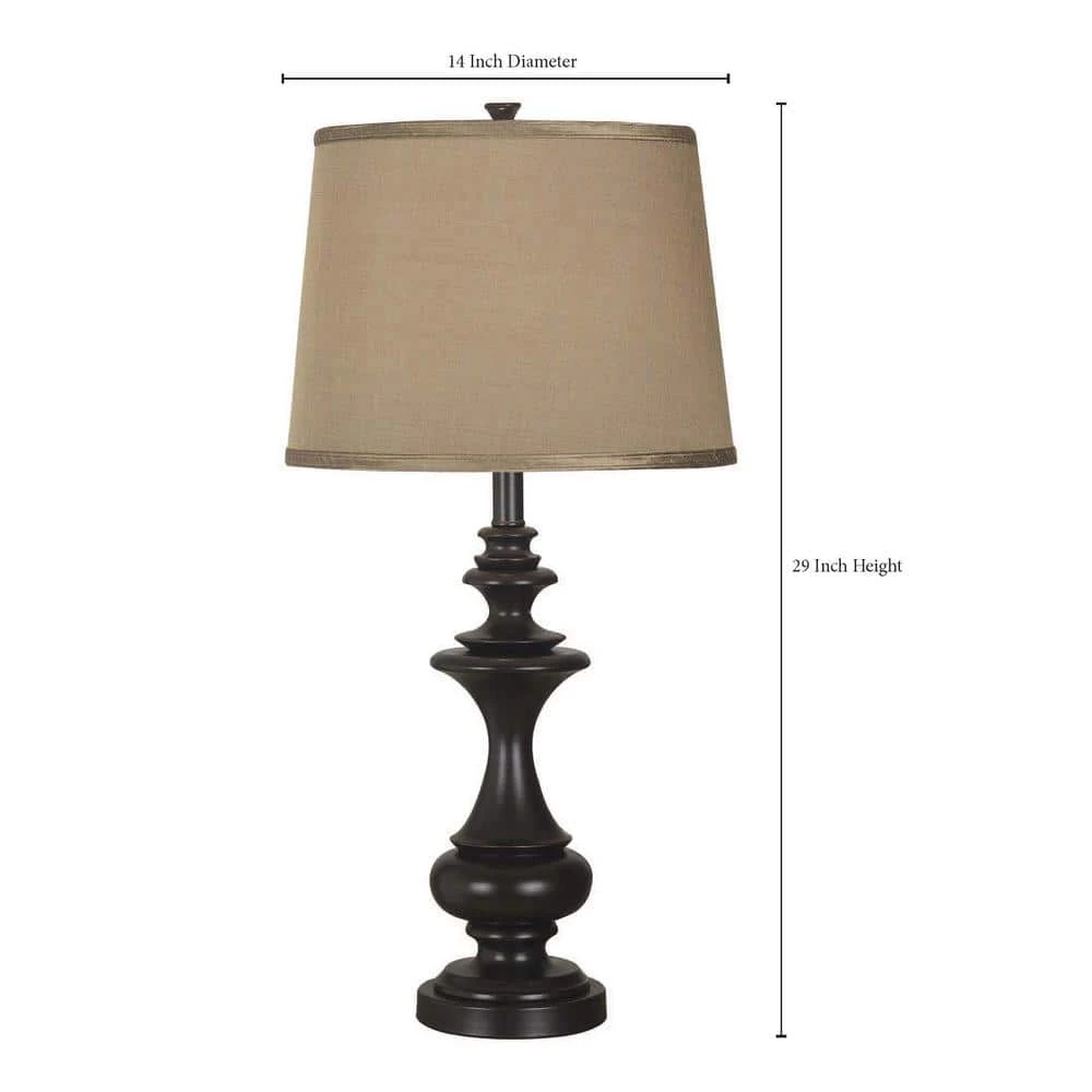 Stratton 29 in. Oil-Rubbed Bronze Table Lamp by Kenroy Home 4 Stratton 29 in. Oil-Rubbed Bronze Table Lamp by Kenroy Home - Image 2