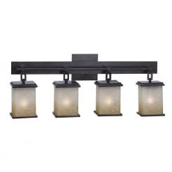 Plateau 4-Light Oil-Rubbed Bronze Vanity Light by Kenroy Home