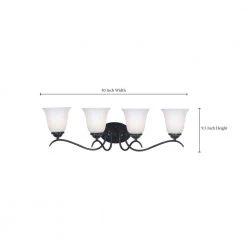 Medusa 4-Light Oil Rubbed Bronze Vanity Light by Kenroy Home -Kenroy Home Sales oil rubbed bronze kenroy home vanity lighting 90214orb 4f 1000