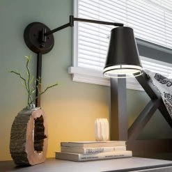 Metro 10 in. Oil-Rubbed Bronze Wall Swing Arm Lamp by Kenroy Home -Kenroy Home Sales oil rubbed bronze kenroy home wall lamps 21009orb fa 1000