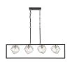 Meteor 4-Light Black Chandelier with Clear Glass Shades by OVE Decors -Kenroy Home Sales painted black and gold ove decors chandeliers 15lch mete47 pb 64 1000