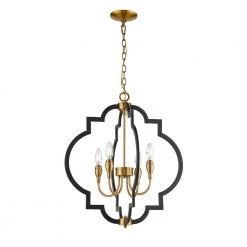 Tamara 4-Light Painted Black Pendant by OVE Decors -Kenroy Home Sales painted black ove decors chandeliers 15lch tama22 bl c3 1000
