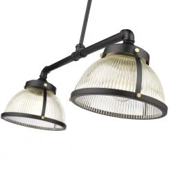 Exeter 2-Light Painted Black Billiard Pendant Light with Faceted Glass Shade by OVE Decors -Kenroy Home Sales painted black ove decors chandeliers 15lpe exet27 pb 1f 1000