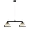 Exeter 2-Light Painted Black Billiard Pendant Light with Faceted Glass Shade by OVE Decors 1 Exeter 2-Light Painted Black Billiard Pendant Light with Faceted Glass Shade by OVE Decors -Kenroy Home Sales painted black ove decors chandeliers 15lpe exet27 pb 64 1000