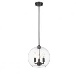 Lassie 3-Light Painted Black Globe Pendant Light with Glass Shade by OVE Decors 12 Lassie 3-Light Painted Black Globe Pendant Light with Glass Shade by OVE Decors -Kenroy Home Sales painted black ove decors chandeliers 15lpe lass12 pb c3 1000