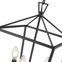 Moore 4-Light Painted Black Cage Pendant Light by OVE Decors -Kenroy Home Sales painted black ove decors chandeliers 15lpe moor12 pb 44 1000
