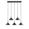 Shella 5-Light Painted Black and Brushed Gold Shaded Pendant Light with Iron Shades by OVE Decors -Kenroy Home Sales painted black ove decors chandeliers 15lpe shel33 pb 64 1000