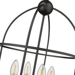 Vince 4-Light Painted Black Cage Pendant Light by OVE Decors -Kenroy Home Sales painted black ove decors chandeliers 15lpe vinc13 pb 4f 1000