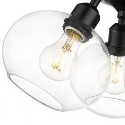 Bristol in. 3-Light Black Semi-Flush Mount by OVE Decors -Kenroy Home Sales painted black ove decors flush mount lights 15lsf bris13 pb 44 1000