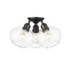 Bristol in. 3-Light Black Semi-Flush Mount by OVE Decors -Kenroy Home Sales painted black ove decors flush mount lights 15lsf bris13 pb 64 1000