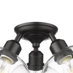 Bristol in. 3-Light Black Semi-Flush Mount by OVE Decors -Kenroy Home Sales painted black ove decors flush mount lights 15lsf bris13 pb fa 1000