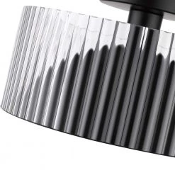 Riley 1-Light Black Semi-Flush Mount with Glass Shade by OVE Decors 12 Riley 1-Light Black Semi-Flush Mount with Glass Shade by OVE Decors -Kenroy Home Sales painted black ove decors flush mount lights 15lsf rill12 pb 1f 1000