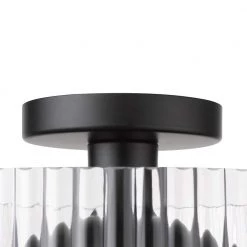 Riley 1-Light Black Semi-Flush Mount with Glass Shade by OVE Decors 13 Riley 1-Light Black Semi-Flush Mount with Glass Shade by OVE Decors -Kenroy Home Sales painted black ove decors flush mount lights 15lsf rill12 pb 44 1000