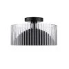 Riley 1-Light Black Semi-Flush Mount with Glass Shade by OVE Decors 1 Riley 1-Light Black Semi-Flush Mount with Glass Shade by OVE Decors -Kenroy Home Sales painted black ove decors flush mount lights 15lsf rill12 pb 64 1000