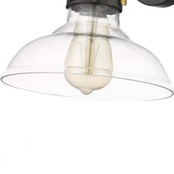 Elgin 8 in. W 1-Light Painted Black Wall Sconce with Glass Shade by OVE Decors -Kenroy Home Sales painted black ove decors wall sconces 15lva elgi08 pb 44 1000