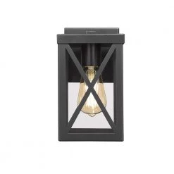 Gamma 5.12 in. W 1-Light Painted Black Wall Sconce by OVE Decors