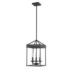 Henry II 3-Light Painted Black Sand Pendant by OVE Decors -Kenroy Home Sales painted black sand ove decors chandeliers 15lpe hen210 bl c3 1000