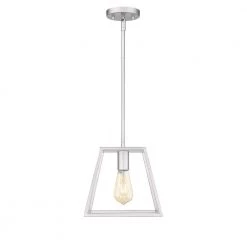 Adele 10 in. 1-Light Painted Brushed Nickel Ceiling Pendant Light by OVE Decors