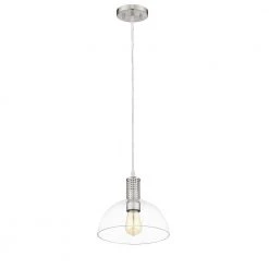 Ella 1-Light 10 in. Painted Satin Nickel finish Ceiling Pendant Light by OVE Decors -Kenroy Home Sales painted brushed nickel ove decors chandeliers 15lpe ella10 lc 1f 1000