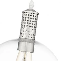 Ella 1-Light 10 in. Painted Satin Nickel finish Ceiling Pendant Light by OVE Decors -Kenroy Home Sales painted brushed nickel ove decors chandeliers 15lpe ella10 lc fa 1000