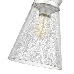 Lia 1-Light 8 in. Painted Satin Nickel Ceiling Pendant Light with Clear Crackled Glass and Ring by OVE Decors -Kenroy Home Sales painted brushed nickel ove decors chandeliers 15lpe lia008 tc 44 1000
