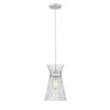 Lia 1-Light 8 in. Painted Satin Nickel Ceiling Pendant Light with Clear Crackled Glass and Ring by OVE Decors -Kenroy Home Sales painted brushed nickel ove decors chandeliers 15lpe lia008 tc 64 1000