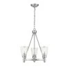 Sinatra III 3-Light Satin Nickel Chandelier with Clear Glass Shade by OVE Decors -Kenroy Home Sales satin nickel ove decors chandeliers 15lch sina17 sa 64 1000