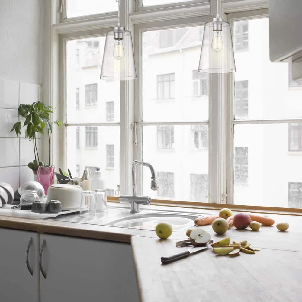 Sinatra VI 1-Light Satin Nickel Pendant by OVE Decors 4 Sinatra VI 1-Light Satin Nickel Pendant by OVE Decors - Image 2