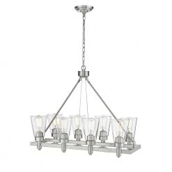 Sinatra V 8-Light Satin Nickel Pendant by OVE Decors -Kenroy Home Sales satin nickel ove decors chandeliers 15lpe sina30 sa 1f 1000