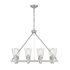 Sinatra V 8-Light Satin Nickel Pendant by OVE Decors