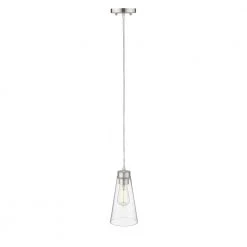 Sinatra I 1-Light Satin Nickel Pendant by OVE Decors -Kenroy Home Sales satin nickel ove decors pendant lights 15lpe sina06 sa 4f 1000