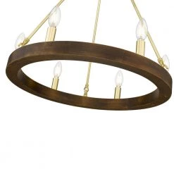 Kevan 6-Light Wood and Brass Chandelier by OVE Decors 15 Kevan 6-Light Wood and Brass Chandelier by OVE Decors -Kenroy Home Sales stained wood and brass ove decors chandeliers hdli013 1d 1000
