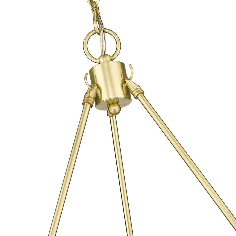 Kevan 6-Light Wood and Brass Chandelier by OVE Decors 12 Kevan 6-Light Wood and Brass Chandelier by OVE Decors - Image 10