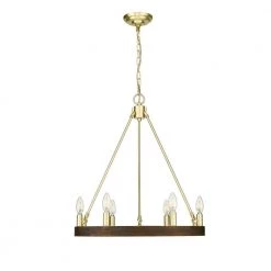Kevan 6-Light Wood and Brass Chandelier by OVE Decors 17 Kevan 6-Light Wood and Brass Chandelier by OVE Decors -Kenroy Home Sales stained wood and brass ove decors chandeliers hdli013 c3 1000