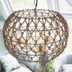 Torus 3-Light Tan Pendant by Kenroy Home -Kenroy Home Sales tan finish kenroy home chandeliers 92072tn 66 1000