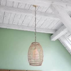 Seagrass 1-Light Tan Rope Pendant by Kenroy Home -Kenroy Home Sales tan rope finish kenroy home chandeliers 93316tn 1f 1000