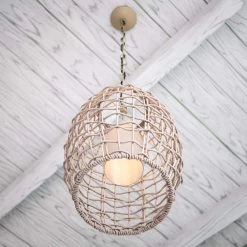 Seagrass 1-Light Tan Rope Pendant by Kenroy Home -Kenroy Home Sales tan rope finish kenroy home chandeliers 93316tn 44 1000
