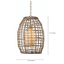 Seagrass 1-Light Tan Rope Pendant by Kenroy Home -Kenroy Home Sales tan rope finish kenroy home chandeliers 93316tn c3 1000