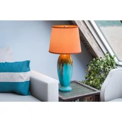 Tucson 32 in. H Teal Ceramic Table Lamp by Kenroy Home 16 Tucson 32 in. H Teal Ceramic Table Lamp by Kenroy Home -Kenroy Home Sales teal ceramic finish kenroy home table lamps 32366teal 44 1000