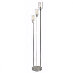 Thornton 73 in. Bronze Torchiere with Clear Glass Shade by Kenroy Home