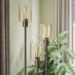 Thornton 73 in. Bronze Torchiere with Amber Glass Shade by Kenroy Home 14 Thornton 73 in. Bronze Torchiere with Amber Glass Shade by Kenroy Home -Kenroy Home Sales warm bronze finish kenroy home floor lamps 32976wbz 44 1000