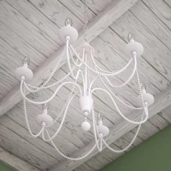 Escapade 6-Light Weathered White Chandelier by Kenroy Home -Kenroy Home Sales weathered white finish kenroy home chandeliers 93918ww 1f 1000