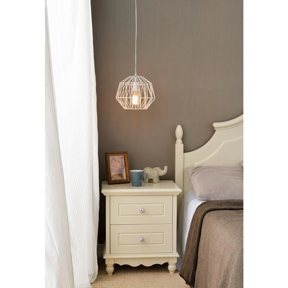 Mindi 1-Light White Swag Pendant by Kenroy Home 6 Mindi 1-Light White Swag Pendant by Kenroy Home - Image 4