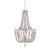 Dumas 3-Light Weathered White Wood Bead Chandelier by Kenroy Home 1 Dumas 3-Light Weathered White Wood Bead Chandelier by Kenroy Home -Kenroy Home Sales weathered white kenroy home chandeliers 93131ww 64 1000