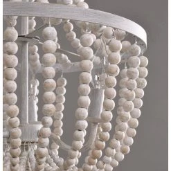 Dumas 3-Light Weathered White Wood Bead Chandelier by Kenroy Home 19 Dumas 3-Light Weathered White Wood Bead Chandelier by Kenroy Home -Kenroy Home Sales weathered white kenroy home chandeliers 93131ww fa 1000