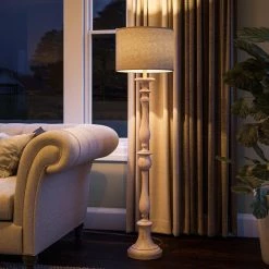 Simba 57.5 in. Weathered White Floor Lamp by Kenroy Home -Kenroy Home Sales weathered white kenroy home floor lamps 33107ww 44 1000